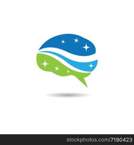 Brain logo template vector icon illustration design