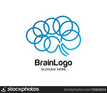brain logo vector creative design template