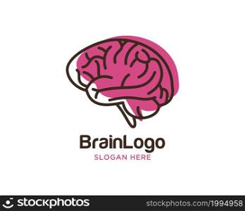 brain logo vector creative design template