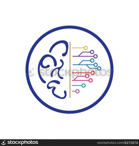 Brain logo vector illustration icon template design