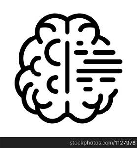 Brain Mental Health Icon Vector. Outline Brain Mental Health Sign. Isolated Contour Symbol Illustration. Brain Mental Health Icon Outline Illustration