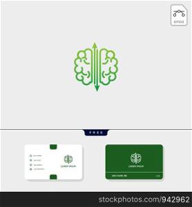 Brain premium logo template for your business and business card design template include. vector illustration and logo inspiration