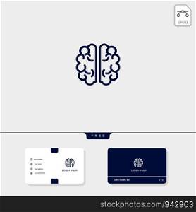 Brain premium logo template for your business and business card design template include. vector illustration and logo inspiration