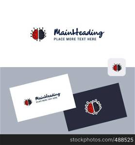 Brain processor vector logotype with business card template. Elegant corporate identity. - Vector