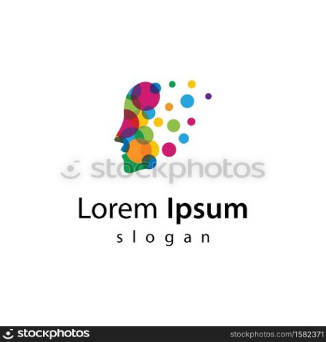 Brain smart logo images illustration design