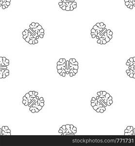 Brain solution pattern seamless vector repeat geometric for any web design. Brain solution pattern seamless vector