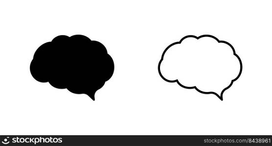 Brain speech bubble icon symbol simple design
