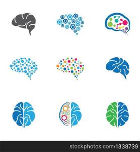 Brain symbol vector icon illustration