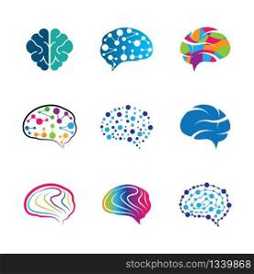 Brain symbol vector icon illustration