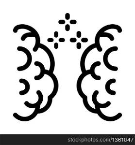 brain synchronization icon vector. brain synchronization sign. isolated contour symbol illustration. brain synchronization icon vector outline illustration
