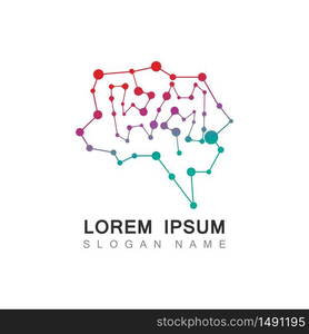 Brain Tech Logo Design. Smart creative Brain template Design