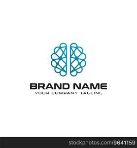 Brain technology logo Royalty Free Vector Image