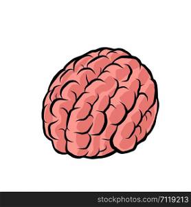 brain. the intelligence of the human mind. Comic cartoon pop art retro vector drawing illustration. brain. the intelligence of the human mind
