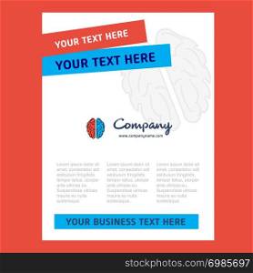 Brain Title Page Design for Company profile ,annual report, presentations, leaflet, Brochure Vector Background