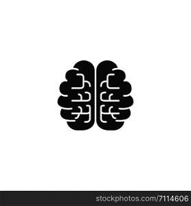 Brain vector icon. Brain black icon. Brain isolated on white background. Eps10. Brain vector icon. Brain black icon. Brain isolated on white background