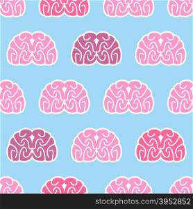 Brains seamless pattern. Background of organs of human head. Anatomical medical ornament. Vector illustration.&#xA;