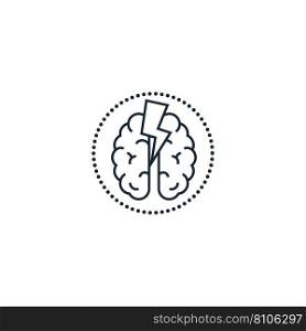 Brainstorm creative icon from analytics research Vector Image