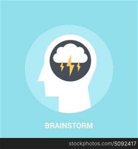 brainstorm icon concept. Abstract vector illustration of brainstorm icon concept