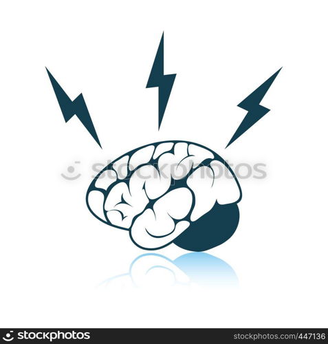 Brainstorm icon. Shadow reflection design. Vector illustration.