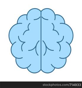 Brainstorm Icon. Thin Line With Blue Fill Design. Vector Illustration.