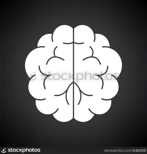 Brainstorm Icon. White on Black Background. Vector Illustration.