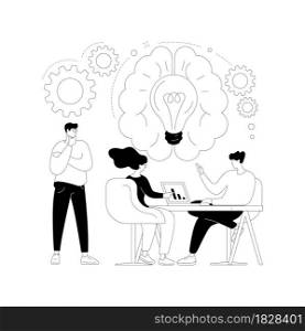 Brainstorming abstract concept vector illustration. Teamwork, brainstorming tools, idea management, creative team, working process, finding solution, startup collaboration abstract metaphor.. Brainstorming abstract concept vector illustration.