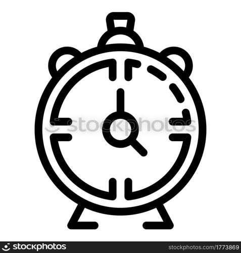 Brainstorming alarm clock icon. Outline Brainstorming alarm clock vector icon for web design isolated on white background. Brainstorming alarm clock icon, outline style