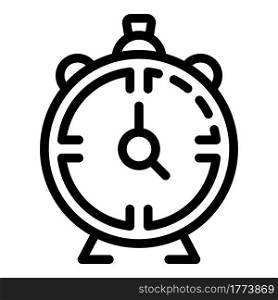Brainstorming alarm clock icon. Outline Brainstorming alarm clock vector icon for web design isolated on white background. Brainstorming alarm clock icon, outline style