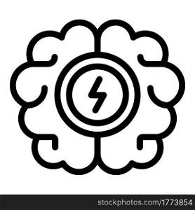 Brainstorming bolt icon. Outline Brainstorming bolt vector icon for web design isolated on white background. Brainstorming bolt icon, outline style