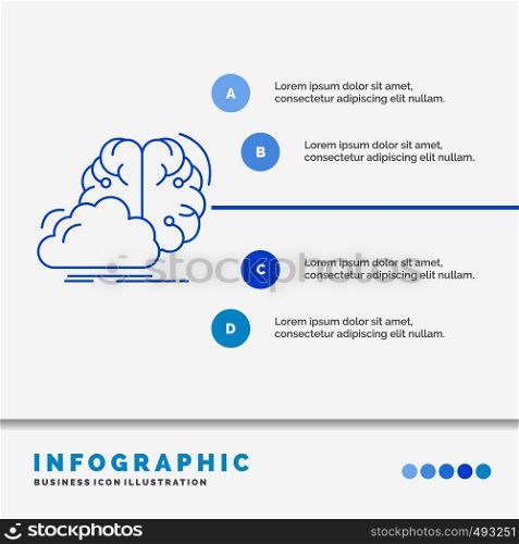 brainstorming, creative, idea, innovation, inspiration Infographics Template for Website and Presentation. Line Blue icon infographic style vector illustration. Vector EPS10 Abstract Template background