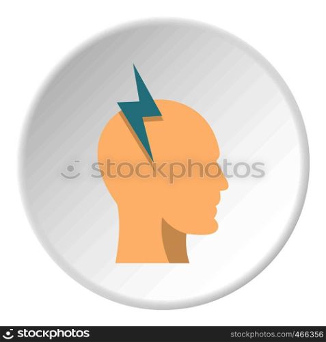 Brainstorming icon in flat circle isolated on white background vector illustration for web. Brainstorming icon circle