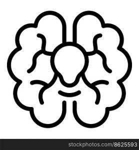 Brainstorming icon outline vector. Brain think. People solution. Brainstorming icon outline vector. Brain think