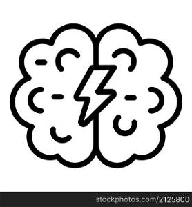 Brainstorming icon outline vector. Panic attack. Anxiety disorder. Brainstorming icon outline vector. Panic attack