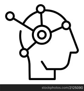 Brainstorming icon outline vector. Visual perception. Cognitive process. Brainstorming icon outline vector. Visual perception