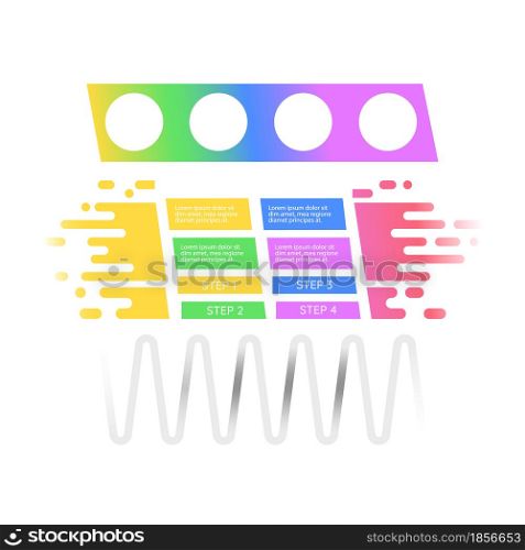 Brainstorming infographic chart design element set. Abstract vector symbols for infochart with blank copy spaces. Kit with shapes for instructional graphics. Visual data presentation. Brainstorming infographic chart design element set
