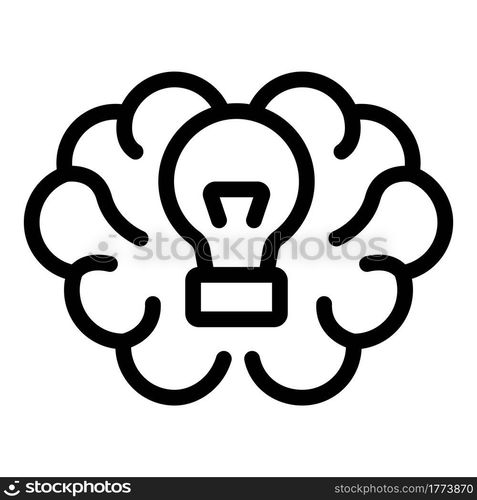 Brainstorming new idea icon. Outline Brainstorming new idea vector icon for web design isolated on white background. Brainstorming new idea icon, outline style