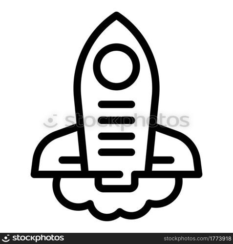 Brainstorming rocket icon. Outline Brainstorming rocket vector icon for web design isolated on white background. Brainstorming rocket icon, outline style