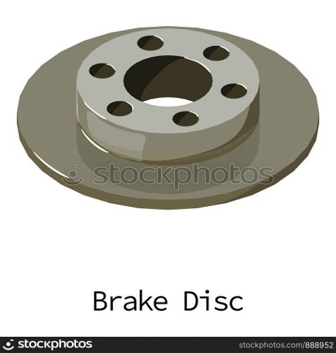 Brake disc icon. Isometric illustration of brake disc vector icon for web. Brake disc icon, isometric 3d style