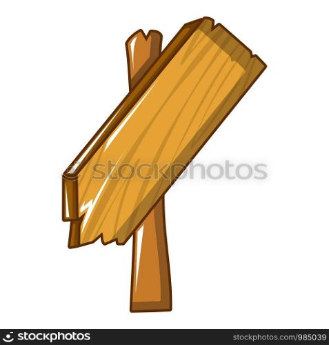 Brake wood sign icon. Cartoon of brake wood sign vector icon for web design isolated on white background. Brake wood sign icon, cartoon style