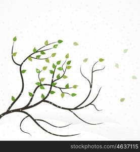 Branch of a tree. Vector illustration