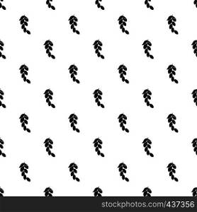 Branch of cornel or dogwood berries pattern seamless in simple style vector illustration. Branch of cornel or dogwood berries pattern vector