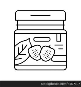 branch plant blackberry line icon vector. branch plant blackberry sign. isolated contour symbol black illustration. branch plant blackberry line icon vector illustration