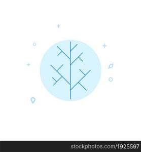 Branch without leaves, dead tree vector icon. Tree symbol. Flat illustration. Filled line style. Blue monochrome design. Editable stroke. Adjust line weight.. Branch without leaves, dead tree vector icon. Tree symbol. Filled line style. Blue monochrome design. Editable stroke