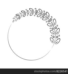 branches full of leaves hand drawn various patterns Suitable for decorating wedding cards, parties, parties, banners, logos.