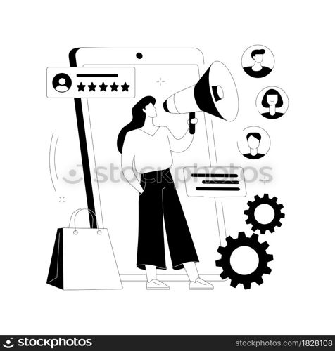 Brand advocate abstract concept vector illustration. Brand attorney, digital marketing, internet, trademark advocacy strategy, positive image creation, social media comments abstract metaphor.. Brand advocate abstract concept vector illustration.