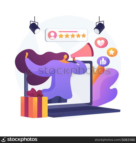 Brand ambassador abstract concept vector illustration. Official brand representative, trademark ambassador, marketing strategy, media figure, public relation persona, influencer abstract metaphor.. Brand ambassador abstract concept vector illustration.