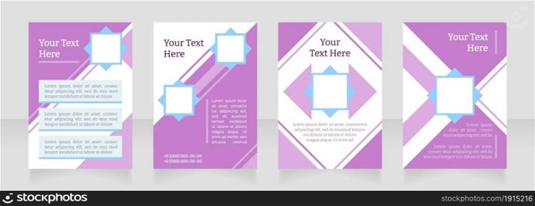 Brand awareness blank brochure layout design. Promote products. Vertical poster template set with empty copy space for text. Premade corporate reports collection. Editable flyer paper pages. Brand awareness blank brochure layout design