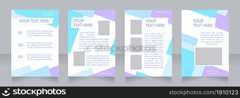 Brand book presentation blank brochure layout design. Corporate style. Vertical poster template set with empty copy space for text. Premade corporate reports collection. Editable flyer paper pages. Brand book presentation blank brochure layout design