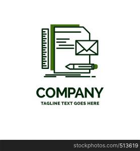 Brand, company, identity, letter, presentation Flat Business Logo template. Creative Green Brand Name Design.