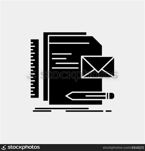 Brand, company, identity, letter, presentation Glyph Icon. Vector isolated illustration. Vector EPS10 Abstract Template background